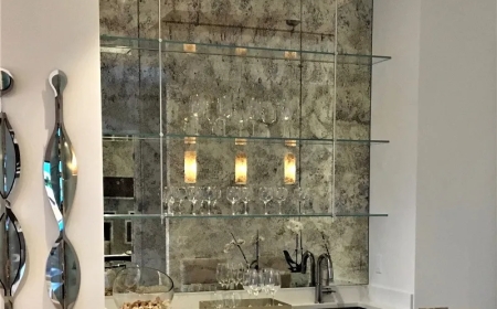Elegant Antique Mirror Tile Backsplash Ideas for Kitchens and Bathrooms