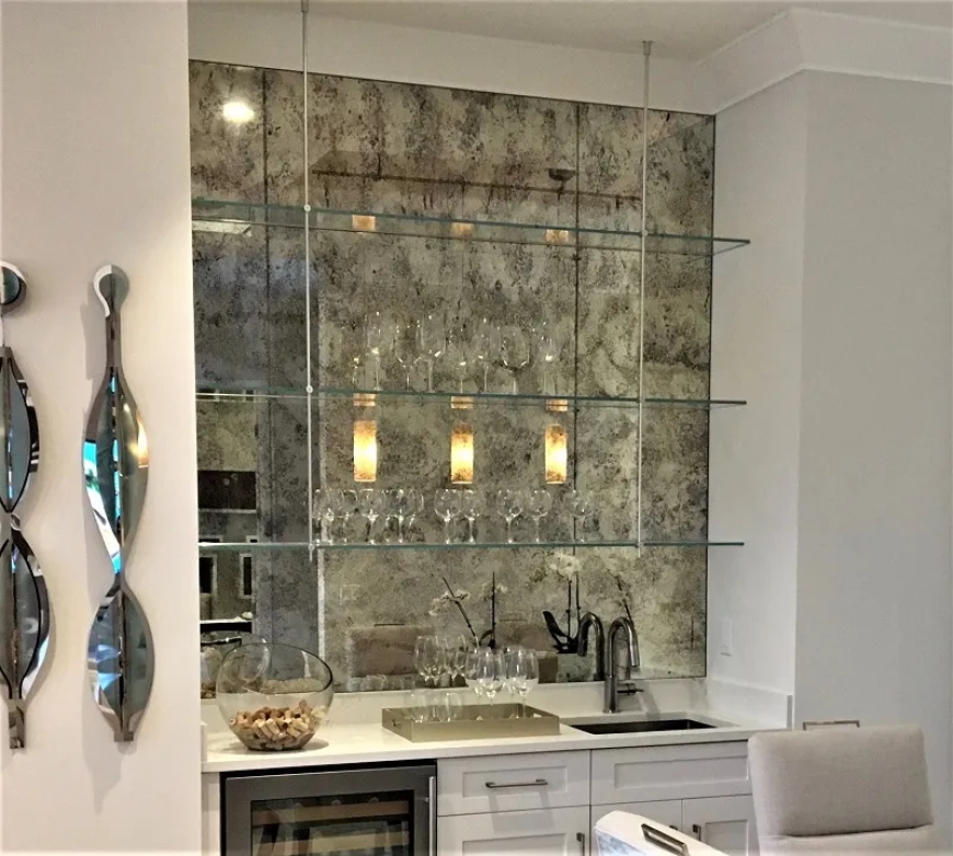 Elegant Antique Mirror Tile Backsplash Ideas for Kitchens and Bathrooms