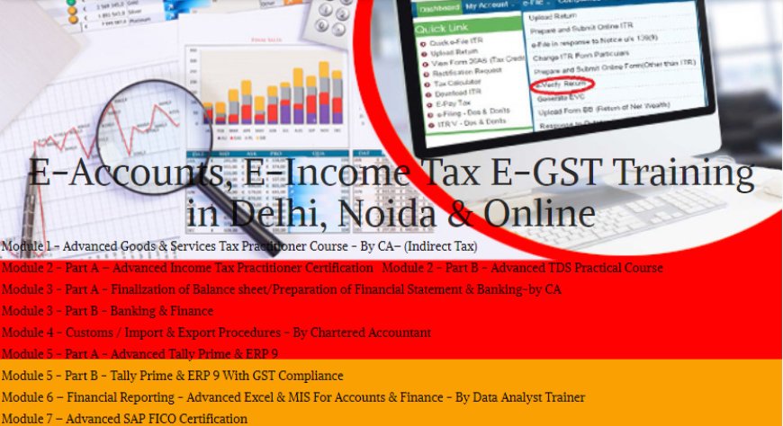 Accounting Course after 12th or Graduation in Delhi, Online GST and Custom Certification in Delhi, 100% Job Guarantee Course by "SLA Consultants""  Free SAP FICO Course
